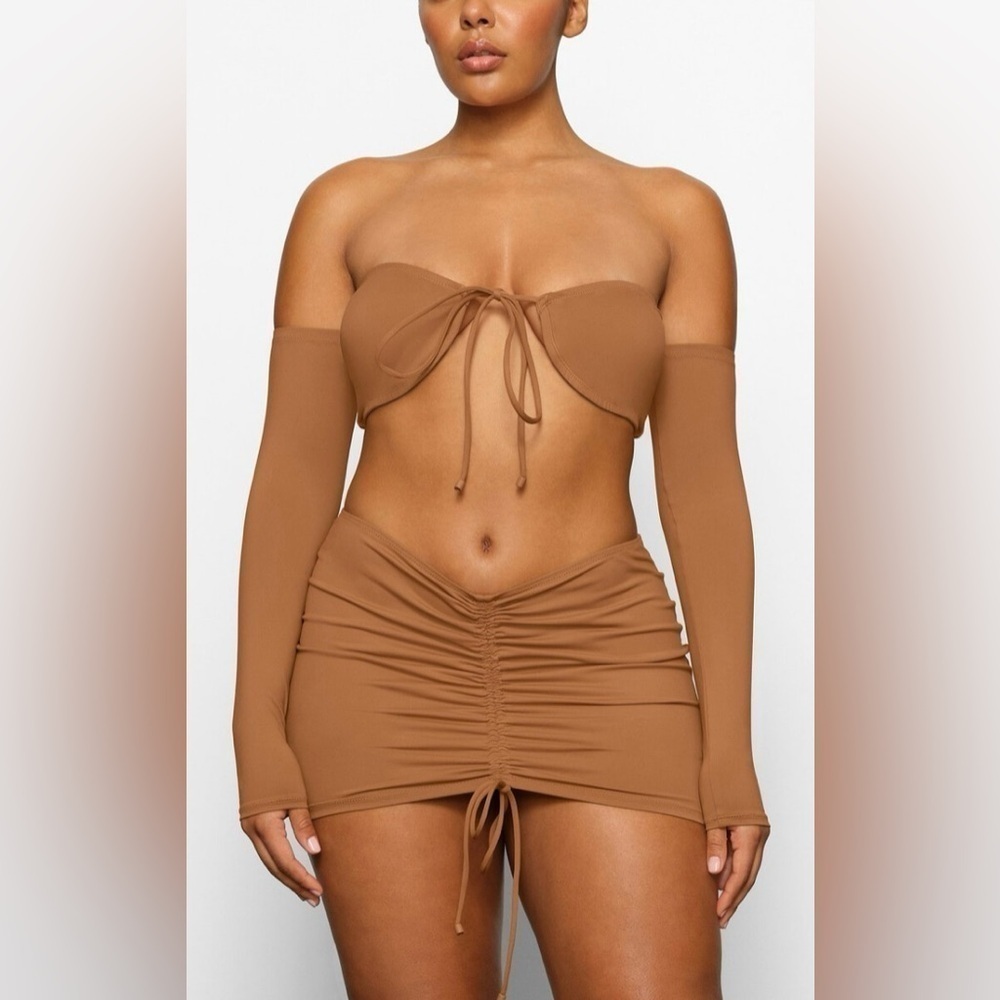 355. SKIMS Recycled Swim Long Sleeve Bikini Top